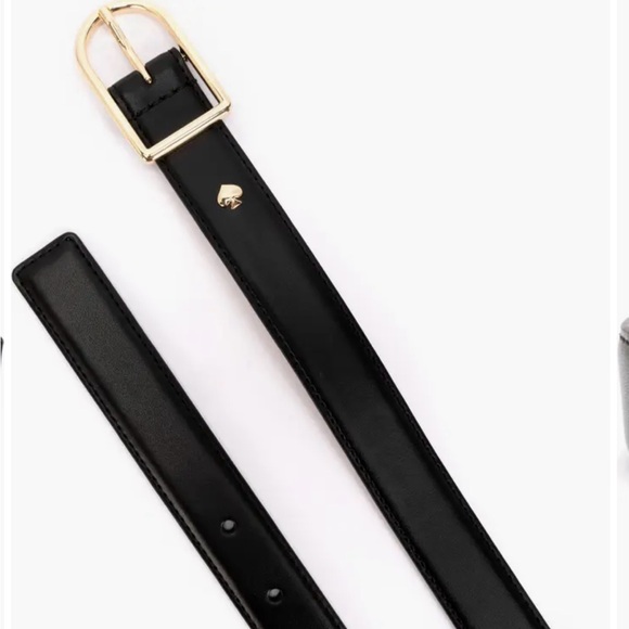 Kate Spade 25mm Stitched Feather Edged Belt - Picture 3 of 9
